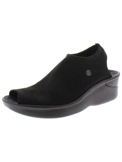 Shop Bzees Secret Womens Sock Slingback Sport Sandals In Black
