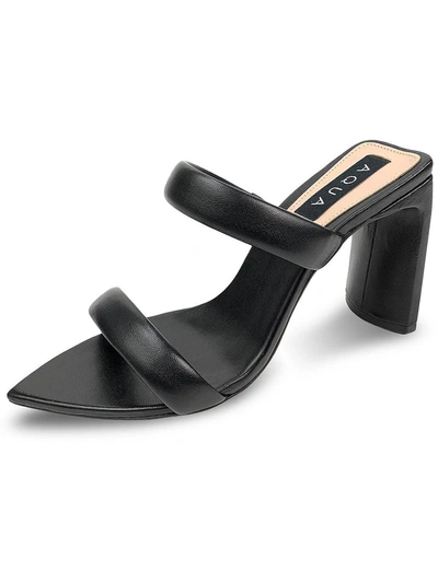Shop Aqua Strappy Womens Dressy Leather Heels In Black