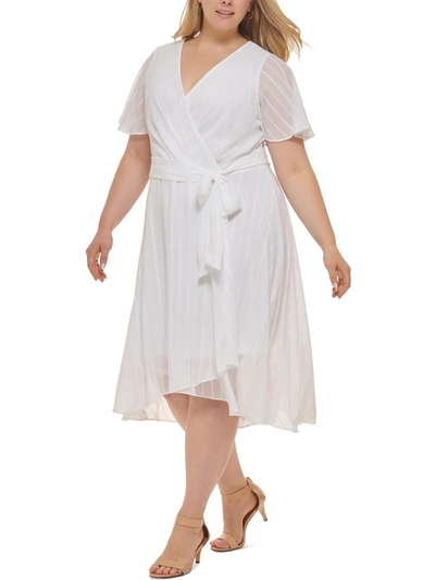 Tommy Hilfiger Plus Size Ella Gauze Dress In White ModeSens