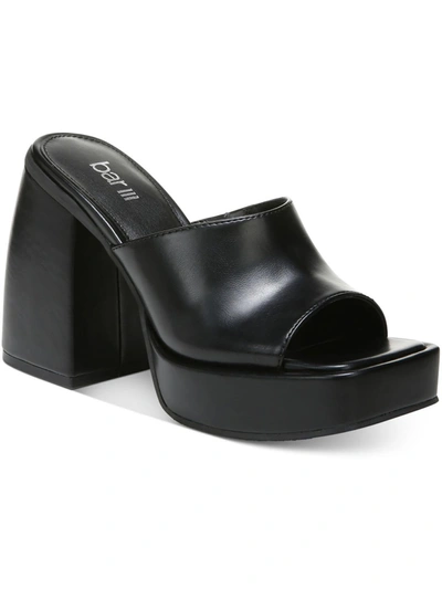 Shop Bar Iii Nessa P Womens Slip On Casual Platform Sandals In Black