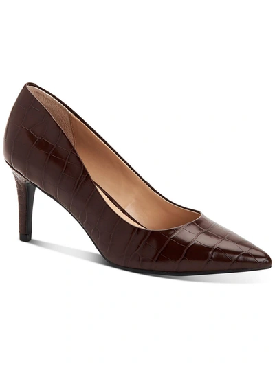 Alfani Jeules Womens Faux Leather Pointed Toe Pumps In Multi