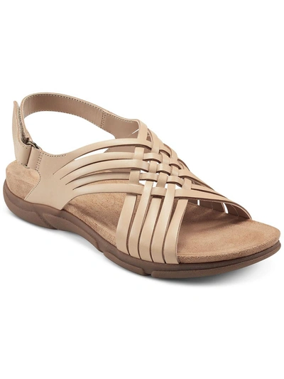 Shop Easy Spirit Semar Womens Leather Slingback Flat Sandals In Multi