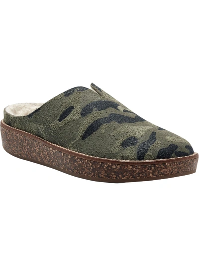Shop Lucky Brand Tamala 2 Womens Leather Shearling Lined Mules In Multi