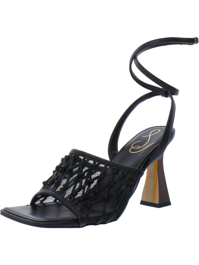Shop Sam Edelman Candice Womens Faux Leather Square Toe Heels In Multi