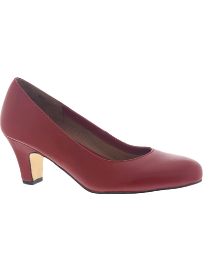 Shop Walking Cradles Vicki 2 Womens Leather Slip On Round Toe Heels In Red