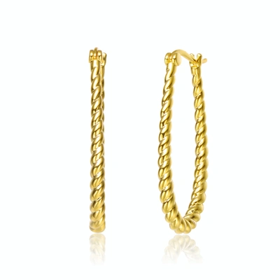 Rachel Glauber Modern Texture Bead C-hoop Earrings In Gold