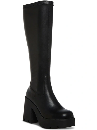 Madden Girl Theresa Womens Faux Leather Block Heel Knee-high Boots In Multi