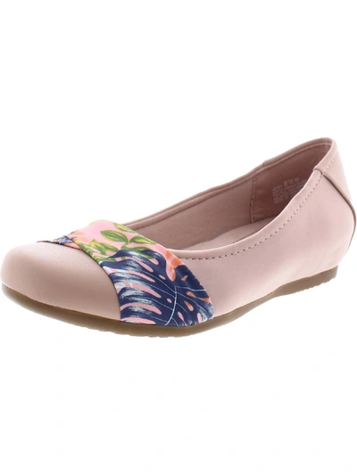 Shop Baretraps Mitsy Womens Faux Leather Twist Front Ballet Flats In Pink