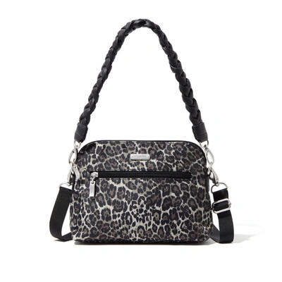 Shop Baggallini Dome Crossbody With Braided Strap In Black