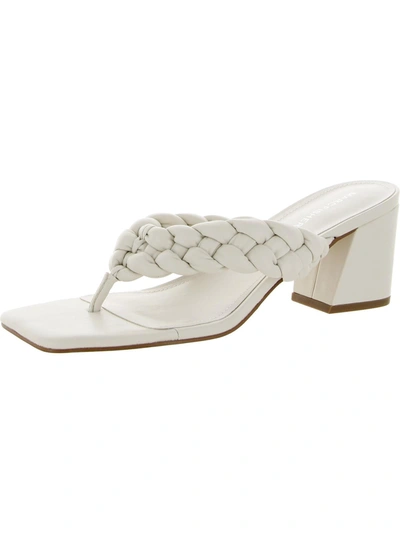 Shop Marc Fisher Galynite Womens Faux Leather Slip-on Block Heel In White
