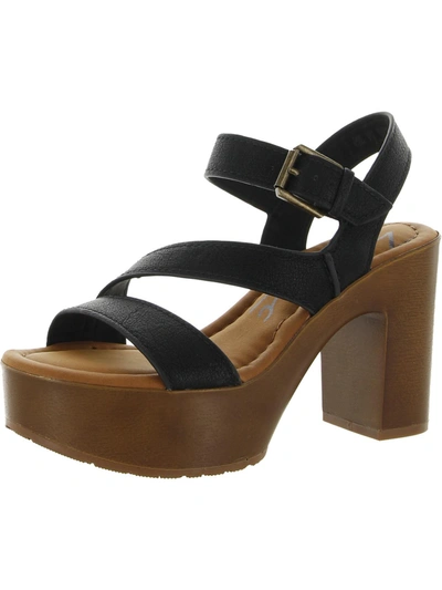 Zodiac Livia Womens Faux Leather Ankle Strap Heels In Multi