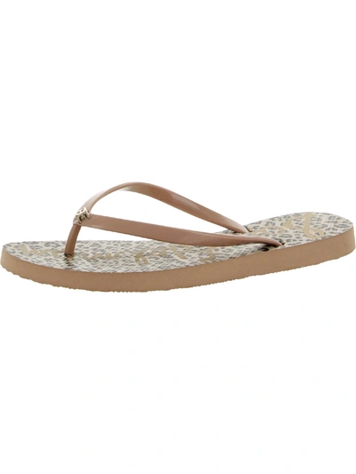 Shop Sam Edelman Skye Womens Logo Slip On Flip-flops In Multi