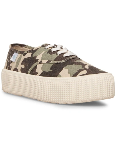 STEVE MADDEN STREAM WOMENS RECYCLED FABRIC FLORAL PRINT FASHION SNEAKERS 