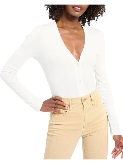 Shop Splendid Ava Womens Button-down V Neck Cardigan Sweater In White