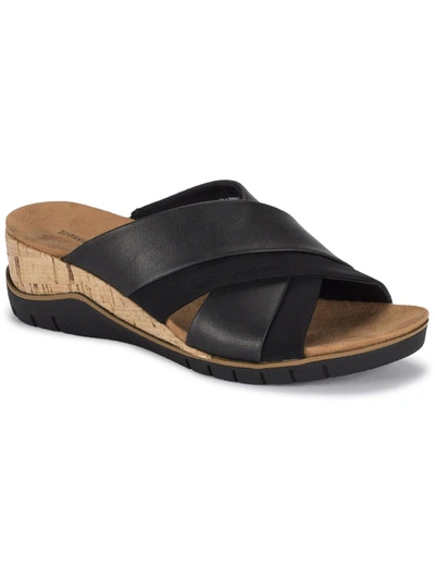 Shop Baretraps Carmiela Womens Cushioned Footbed Comfort Wedge Sandals In Black