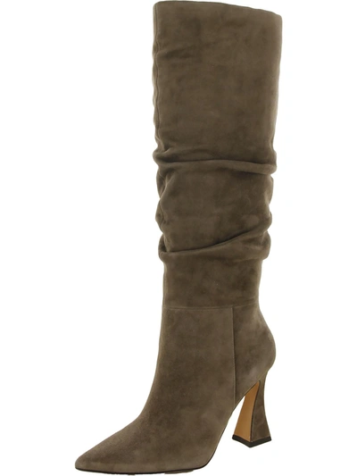 Shop Vince Camuto Alinkay Womens Suede Slouchy Knee-high Boots In Brown