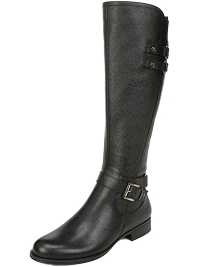 Shop Naturalizer Jackie Womens Leather Wide Calf Riding Boots In Black