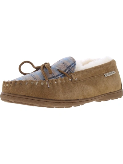 Bearpaw Mindy Womens Suede Slip On Moccasins In Multi