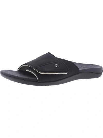 Shop Vionic 24 Kiwi Mens Faux Leather Slip On Slide Sandals In Multi