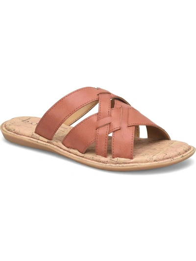 Shop B.o.c. Mona Womens Faux Leather Caged Slide Sandals In Multi