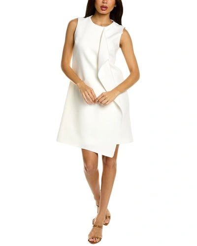 Shop Oscar De La Renta Cascade Front Dress In White