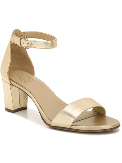 Shop Naturalizer Vera Womens Leather Open Toe Dress Sandals In Gold
