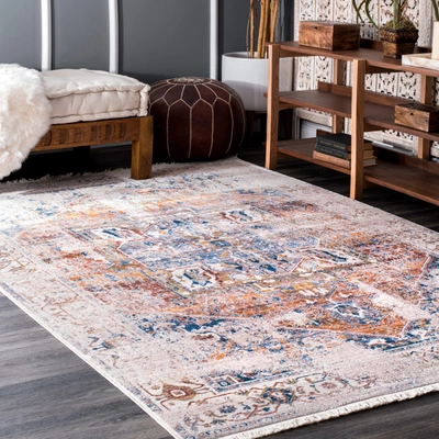 Nuloom Ehtel Medallion Fringe
