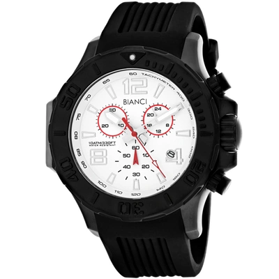 Shop Roberto Bianci Men's Silver Dial Watch In Black