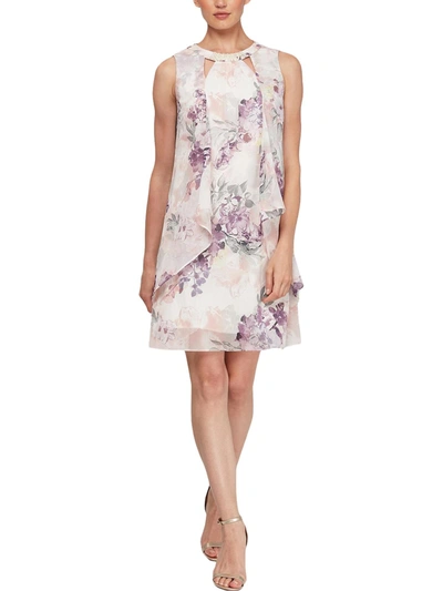 Shop Slny Womens Floral Cut Out Mini Dress In White