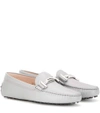TOD'S Gommino Double T embellished leather loafers