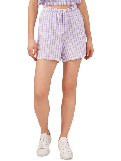 Shop Riley & Rae Womens Drawstring Checkered Casual Shorts In Multi