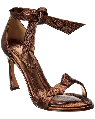 Shop Alexandre Birman Clarita Doppia Soletta 85 Leather Sandal In Brown