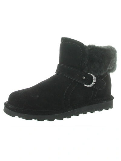 Shop Bearpaw Koko Womens Suede Faux Fur Trim Winter Boots In Multi