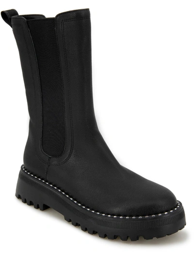 Shop Kenneth Cole New York Radell Womens Mid Calf Embellished Chelsea Boots In Black