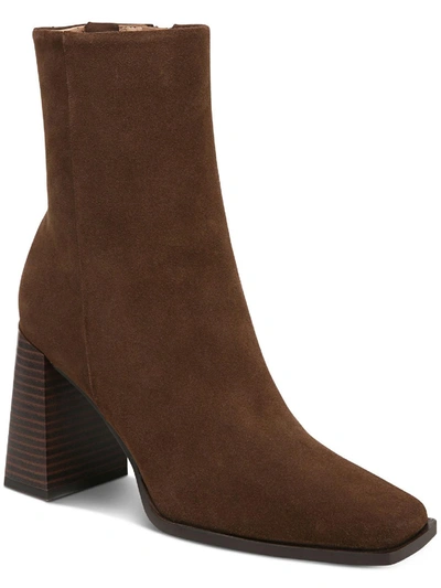 Sam Edelman Ivette Womens Suede Square Toe Ankle Boots In Multi