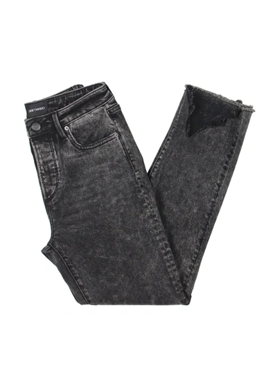 Shop Driftwood Meg Womens Destroyed High Rise Cropped Jeans In Black