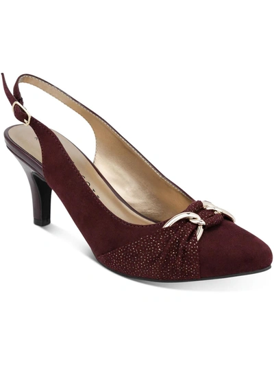 Shop Karen Scott Giselee Womens Embellished Slip On Pointed Toe Heels In Multi
