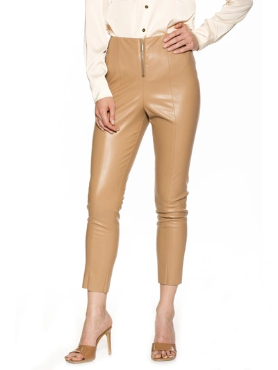 Shop Alexia Admor Leather Pants In Brown