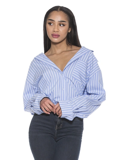 Shop Alexia Admor Tammi Shirt In Blue