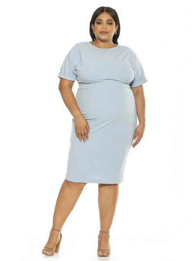 Shop Alexia Admor Jacqueline Dress - Plus Size In Blue
