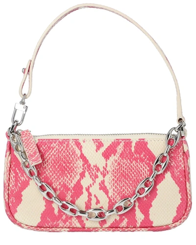 Shop By Far Rachel Mini Leather Shoulder Bag In Pink