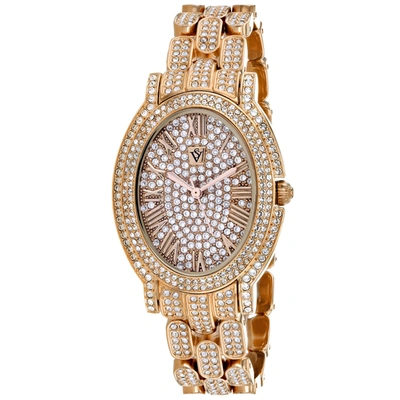 Christian Van Sant Amore Quartz Rose Gold Dial Ladies Watch Cv7235 In Gold