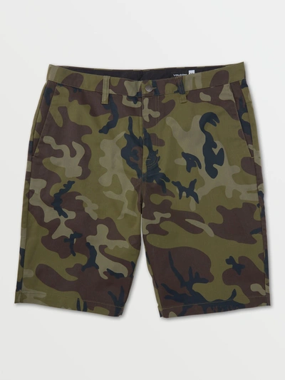 Shop Volcom Vmonty Stretch Shorts - Green Combo