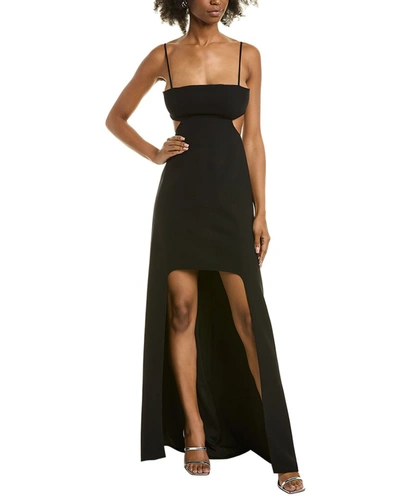 Shop Halston Asher Gown In Black
