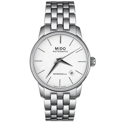 Shop Mido Men's Baroncelli White Dial Watch