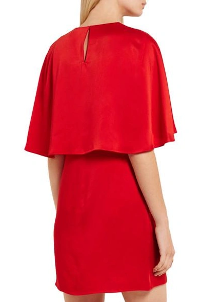 Shop Sonia Rykiel Cape-effect Satin-crepe Mini Dress