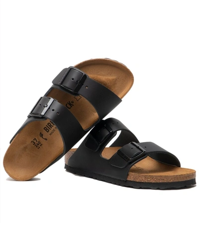 Shop Birkenstock Arizona Leather Sandal In Black