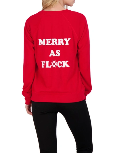 Shop Pj Salvage Womens Crewneck Holiday Sweatshirt In Red