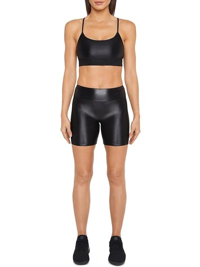 Shop Koral Womens Stretch Mini Shorts In Black