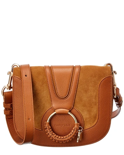 Shop See By Chloé See By Chloe Hana Small Leather Crossbody In Brown